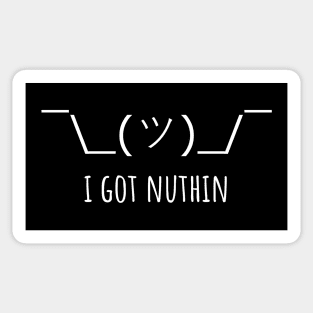 I Got Nuthin Emoji Shrug Sticker